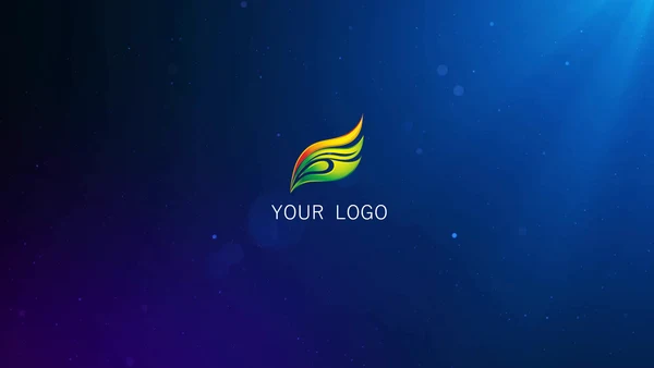大气粒子光线企业logo展示片头PPT
