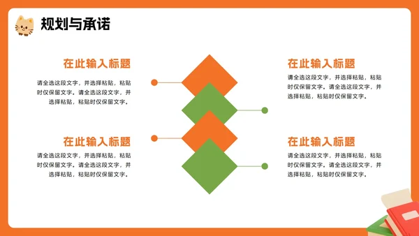 橙色3D卡通风班级班干部竞选生活委员竞选PPT模板