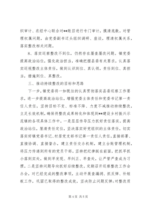 6乡镇党委书记关于组织落实巡察整改情况的报告.docx