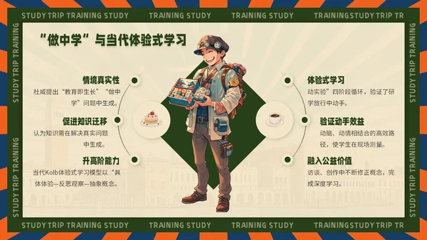 黄绿色复古风企业文化宣导PPT模板