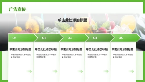 绿色简约风夏季新品奶茶饮料推荐PPT模板