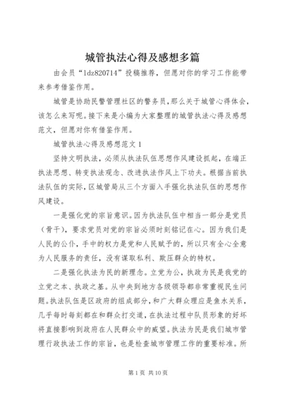 城管执法心得及感想多篇.docx