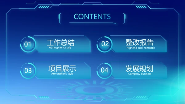 蓝色商务医疗科技工作总结动态PPT模板
