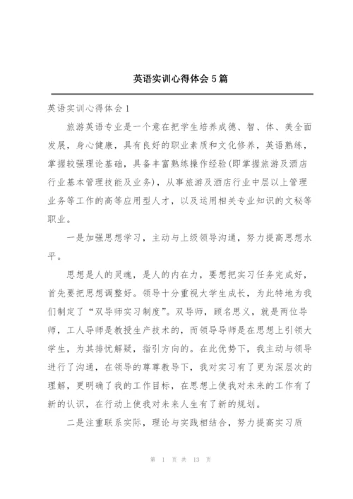 英语实训心得体会5篇.docx