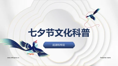 白色复古国风七夕文化科普PPT模板