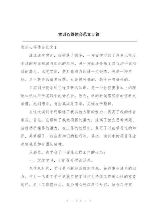 实训心得体会范文5篇.docx