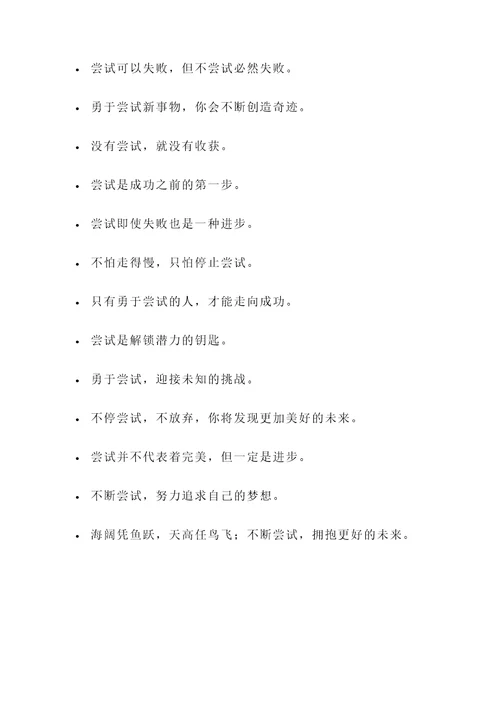 关于不断尝试的名言警句