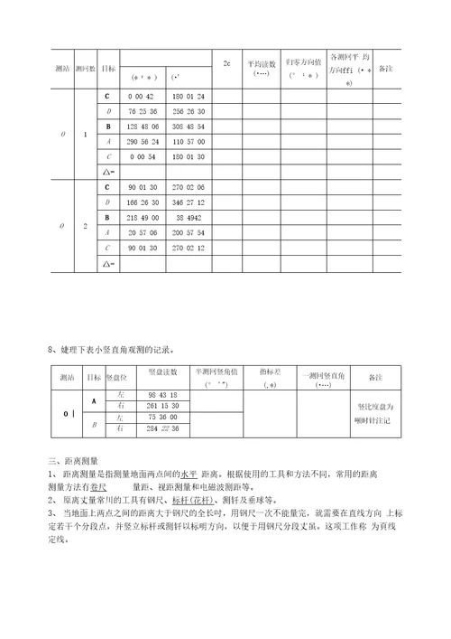 4、测量仪器基本操作