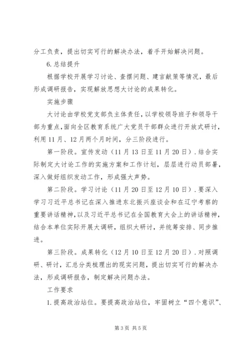 解放思想推动高质量发展大讨论之活动方案.docx