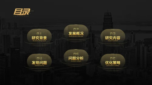 黑金商务工商管理专业构建通用PPT模板