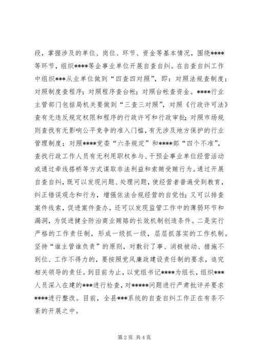 全县治理商业贿赂领导小组负责人会议交流材料 (4).docx