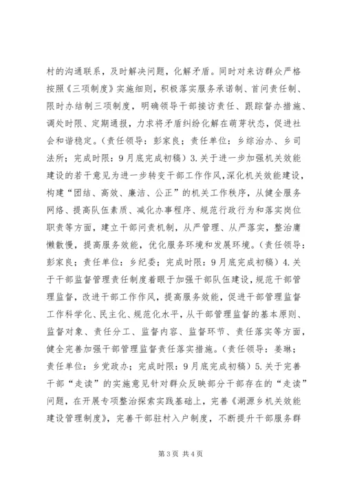 乡镇群众路线教育制度建设工作计划.docx