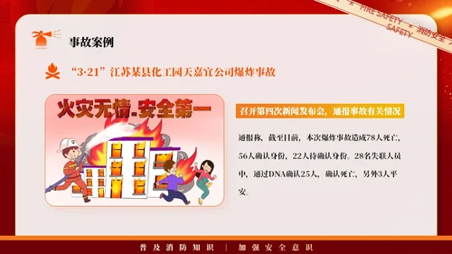 红色简约商务大气企业实验室消防安全知识管理培训PPT