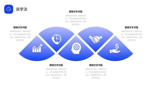 蓝色形状实拍商务风教师说课教学课件PPT