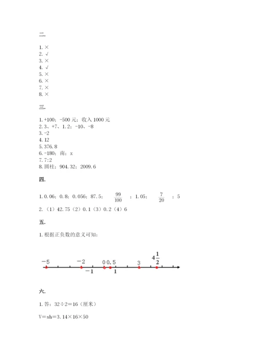 苏教版数学小升初模拟试卷附答案【培优a卷】.docx