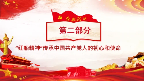 红船映初心学习红船精神党课PPT模板