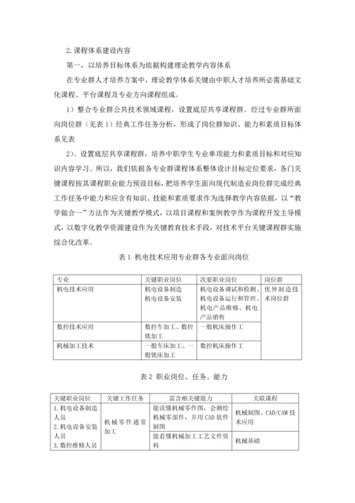 机电专业群建设专项方案.docx