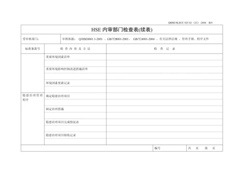 内审检查表-项目管理部.docx