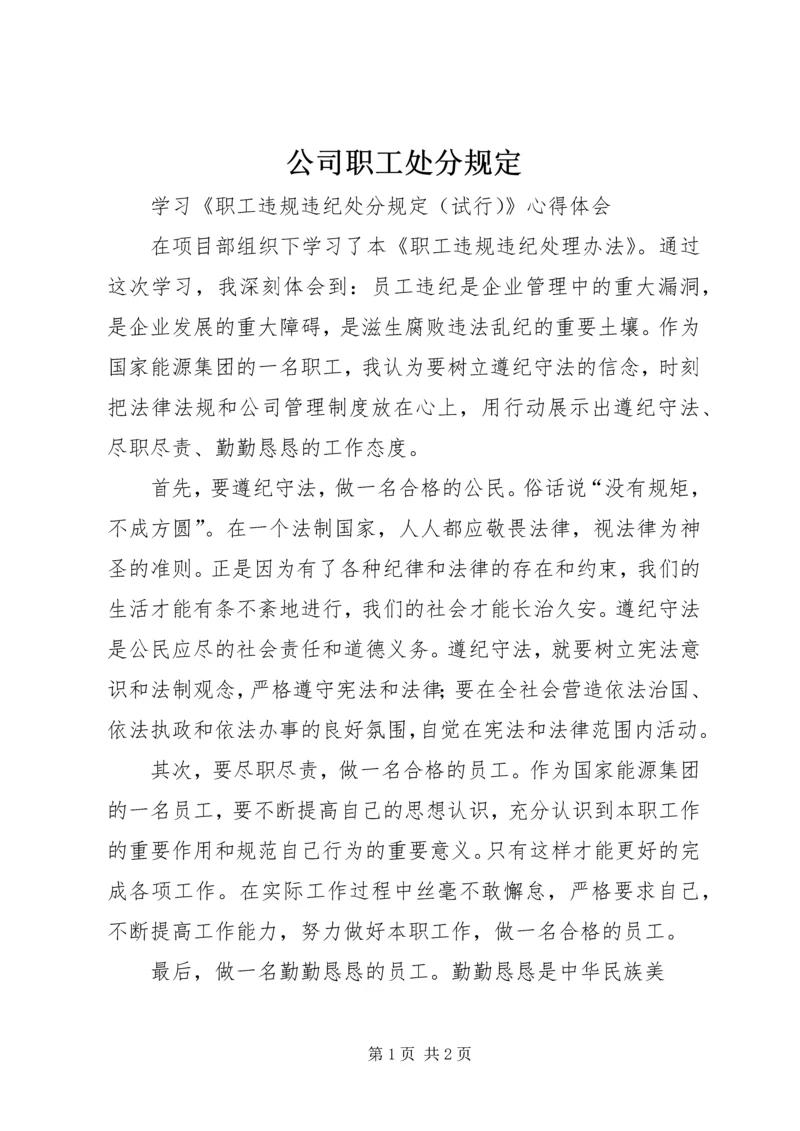 公司职工处分规定 (5).docx