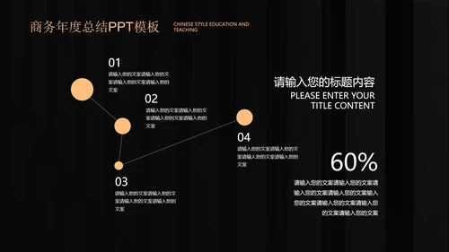 黑色商务风年度总结PPT模板