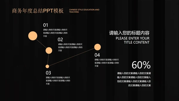 黑色商务风年度总结PPT模板