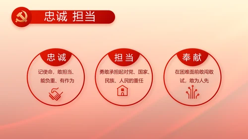 红色党建党支部基层干部述职报告PPT