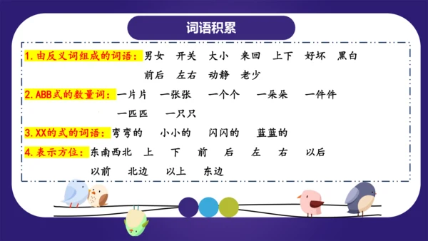 统编版2023-2024学年一年级语文上册单元复习第四单元（复习课件）