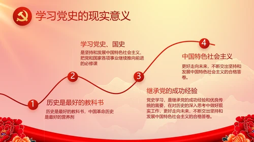 红色大气党建党支部年终工作总结PPT