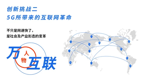 时尚前沿互联网行业红蓝通用PPT模板