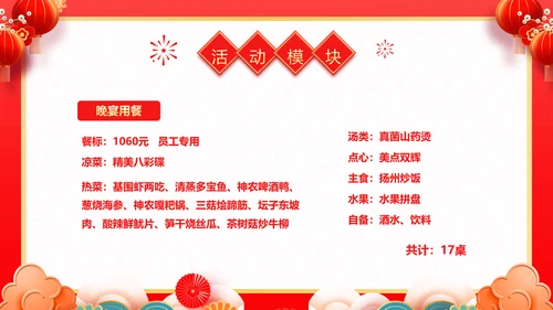 红色喜庆风团拜会新春团拜会PPT模板春节
