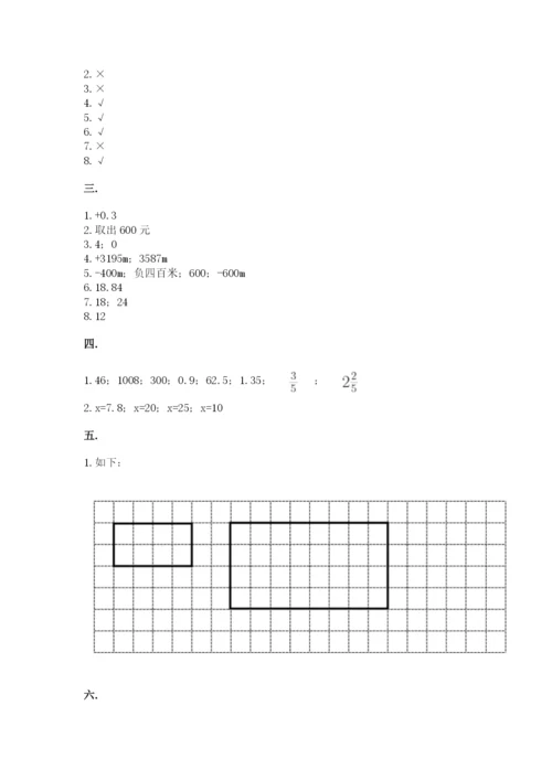 小学数学六年级下册竞赛试题精品带答案.docx
