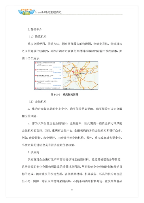 深呼吸时尚酒吧自主项目创业项目策划书.docx