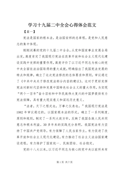 学习十九届二中全会心得体会范文.docx