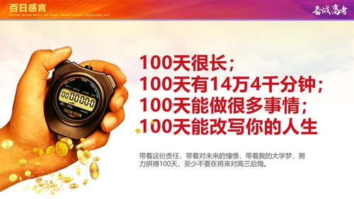 备战高考冲刺百天高考誓师大会PPT模板