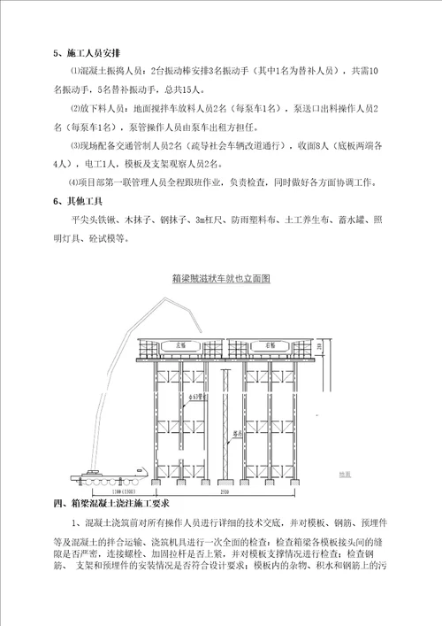 现浇箱梁混凝土浇筑方案