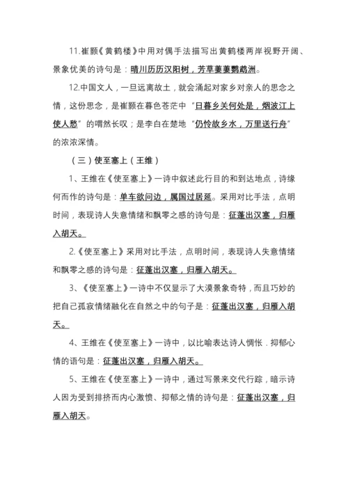八年级语文上册唐诗五首理解性默写.docx