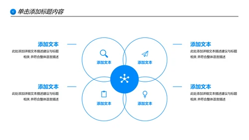蓝色平面设计公司简介企业宣传PPT模板