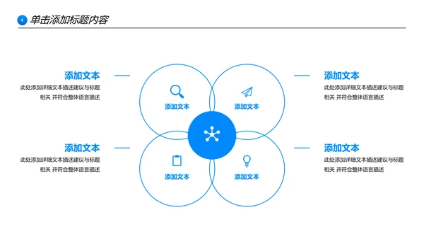 蓝色平面设计公司简介企业宣传PPT模板