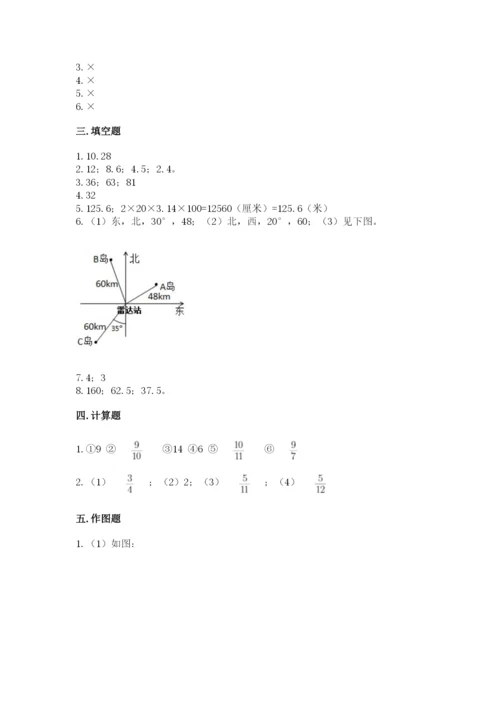 小学数学六年级上册期末模拟卷附参考答案（能力提升）.docx