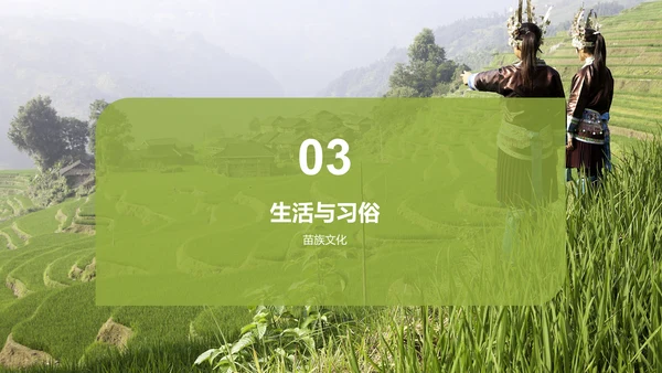 绿色现代苗族文化概览培训课件PPT模板