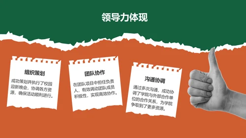 绿色复古搞怪风大学生班委竞选PPT模板