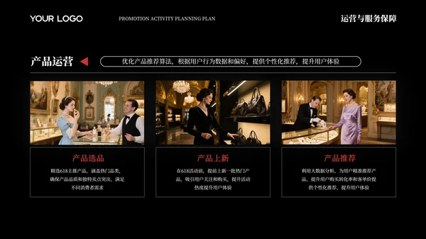 黑色简约商务618促销活动策划方案