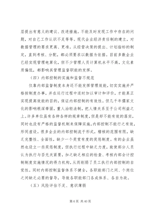 企业内部控制制度存在的问题及措施.docx