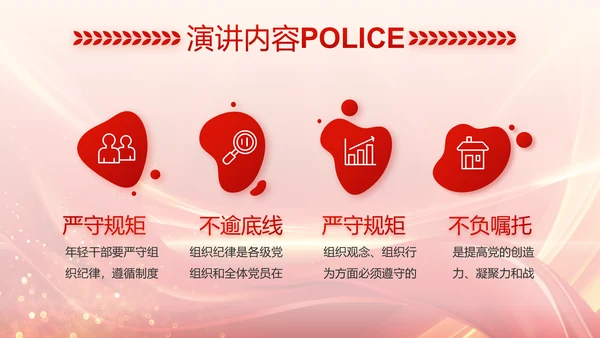 红色大气公安警察风采展示动态PPT封含P