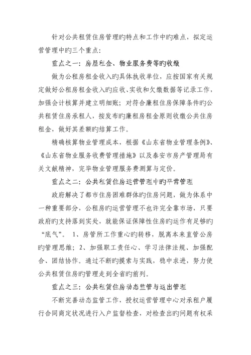 公共租赁住房运营管理专题方案.docx