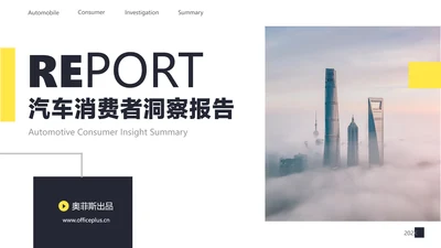 黄色简约风汽车行业消费者洞察报告