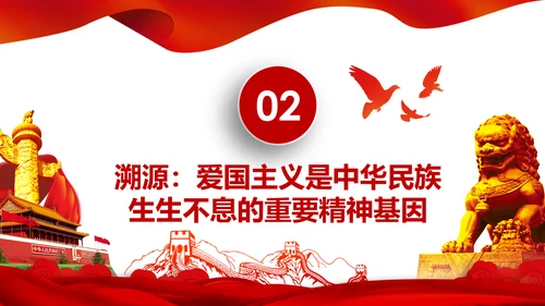 加强爱国主义教育弘扬爱国主义精神PPT模板
