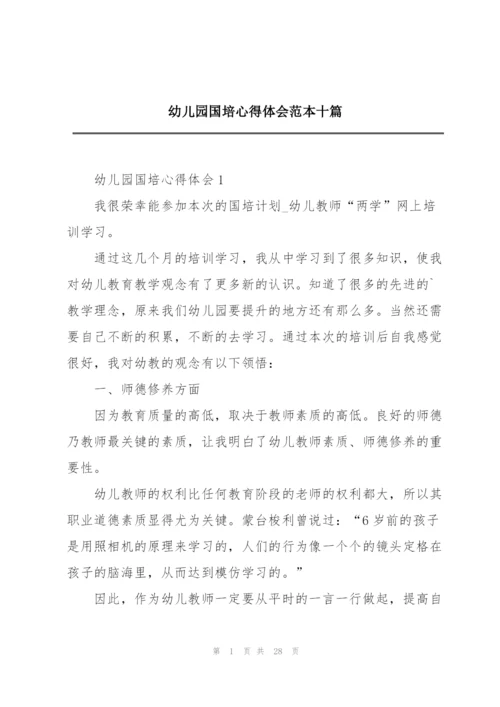 幼儿园国培心得体会范本十篇.docx