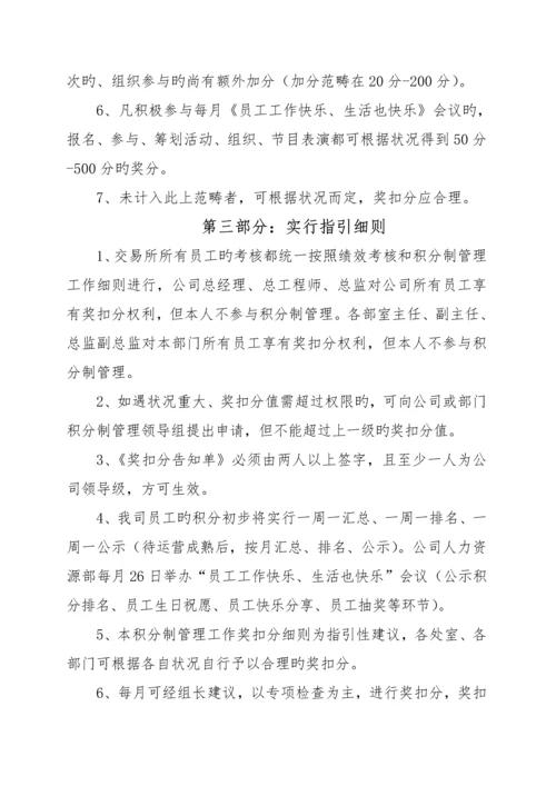 积分制管理实施专题方案和标准细则.docx