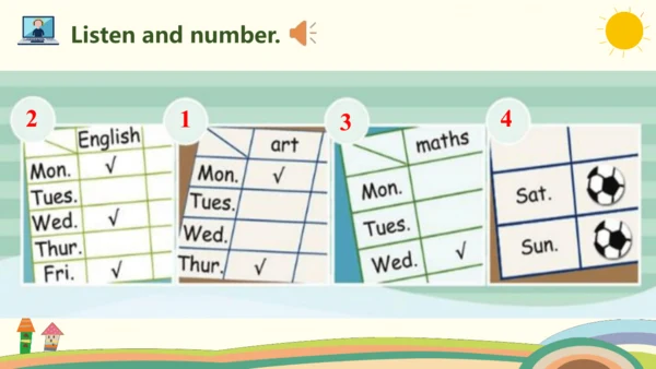 Unit 2 My week Part B Read and write课件（共17张PPT，内嵌音
